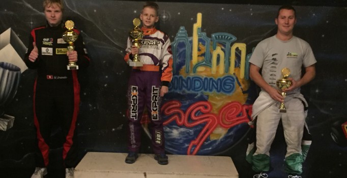 Siegerpodest GP Waldshut 19.11.16 Swiss Karting League